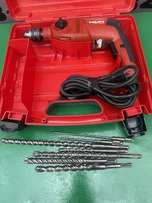 Hilti UH700 120V 8.0A 1/2" 60 HZ Hammer Drill, NICE,  with Bits.