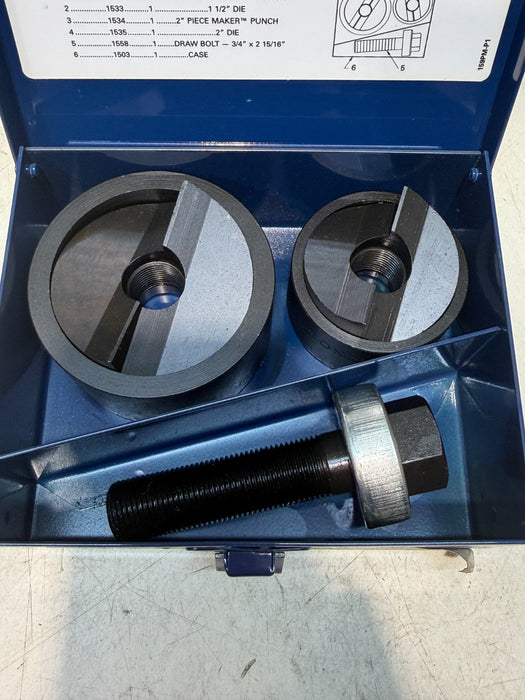 Current Tools 159PM Knockout Set Manual Piece Maker (1.5"-2") Made in USA