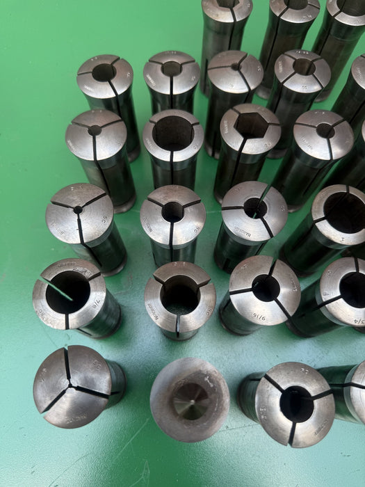 HARDINGE 5C Collets - Total of 28 Collets - Threaded Inner/Outer - Very NICE