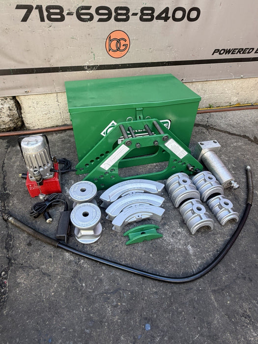 Greenlee 777 1/4 - 4 inch Rigid Hyd. Pipe Conduit Bender With Electric Hyd. Pump