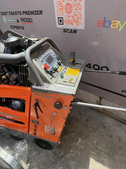 2016 Husqvarna FS-5000D 26" Walk Behind Concrete Saw 657Hours MINT FS5000D