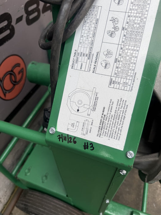 Greenlee 555 Conduit Pipe Bender 1/2"-2" RIGID, IMC Single Shoe 7/13/26 #3