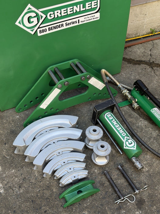 Greenlee 880 1/2" - 2" Rigid Hydraulic Conduit Pipe Bender & Pump Refurb