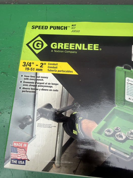 Greenlee 7905SBSP Speed Punch Knockout Kit 3/4 to 2" Brand New  Punches Only #6