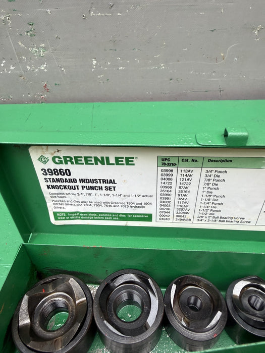 Greenlee 39860 Standard Industrial Punch Kit