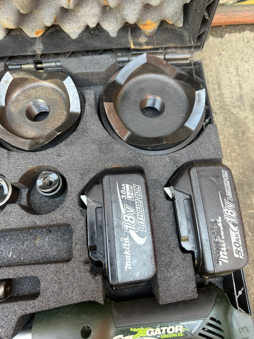Greenlee Intelli-Punch 11-Ton Hydraulic Knockout Punch Set 1/2" - 4"  8/7/26 #2