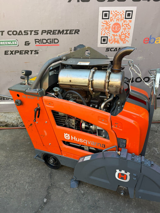 2016 Husqvarna FS-5000D Walk Behind Concrete Saw 26" Working Great VIDEO 421HRS