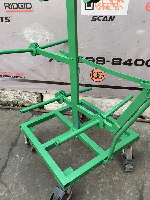 GREENLEE 910 8 SPOOL WIRE DISPENSER ASSEMBLY CART #4