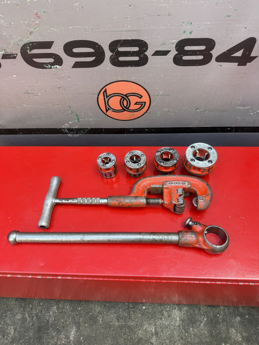 Ridgid 00R Pipe Threading Set, Ratchet, Handle+4 Dies  3/8 to 1 inch 7/9/26 #4