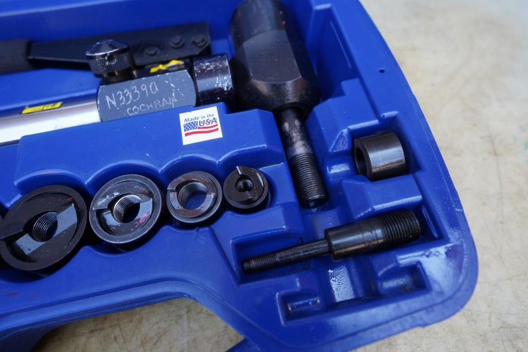 Current 90 Degree Hydraulic Punch Driver Knockout Set 1/2 to 2 inch Tested