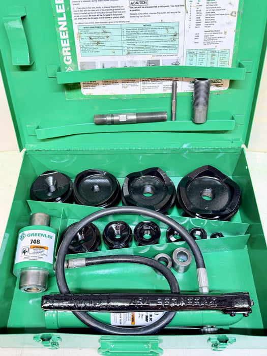 Greenlee 7310SB Slug Buster KO Knockout Punch Set 1/2" - 4" , 767 Pump & Box BG2