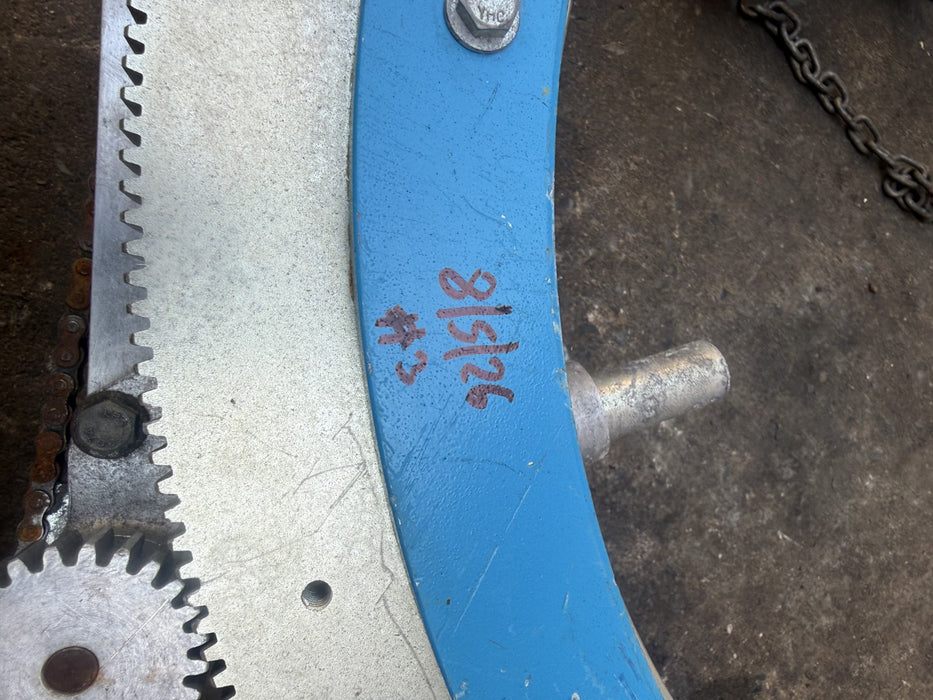 H & M Pipe Beveling Machine 12"-20" w/ Chain Dogs Torch Holder.  Nice Shape. #3
