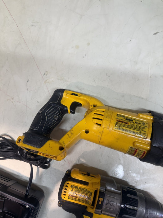 DEWALT DCS380 20V  Cordless Reciprocating Saw, DCD996 Hammer drill, DCB115 Char