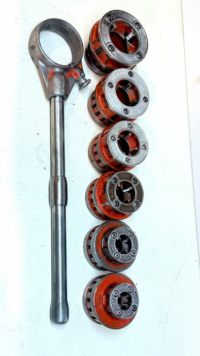 Ridgid 12-R Pipe Threader Die Head Set & Ratchet Head 12R  1/2" - 2" Dies #BG5