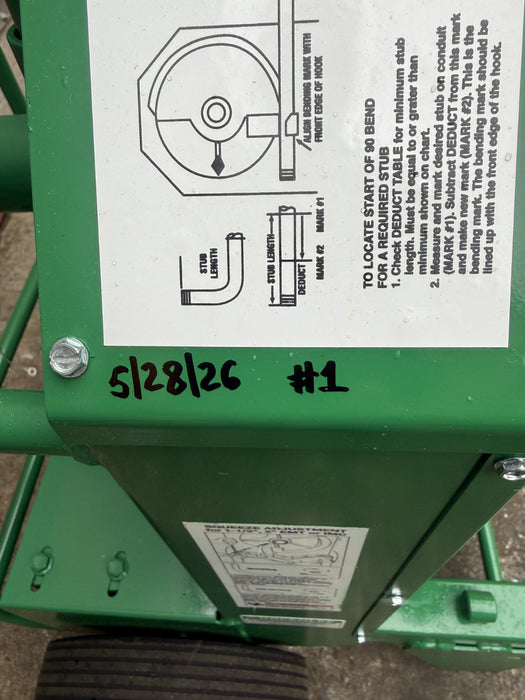 Greenlee 555 Conduit Pipe Bender 1/2"-2" RIGID & IMC   Works Great  #1