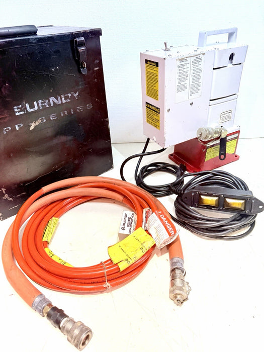 Burndy EPP-10EC Series Hyd Electric Pump 10k psi + Case & Hose Crimper Mint! BG9
