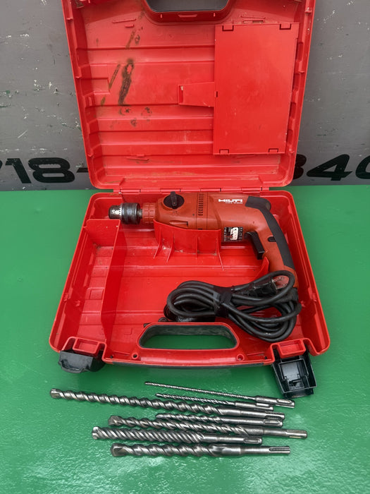 Hilti UH700 120V 8.0A 1/2" 60 HZ Hammer Drill, NICE,  with Bits.