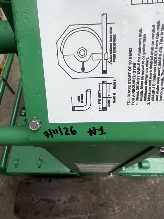 Greenlee 555 Conduit Pipe Bender 1/2"-2" RIGID & IMC. Works Great. 7/13/26 #1