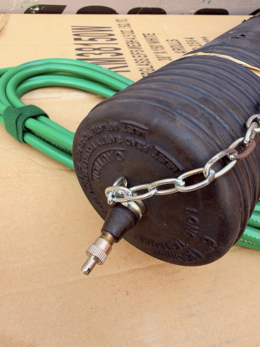 Cherne 6”Long Test-Ball Inflatable Plumbing Test Plug w/ Hose Box