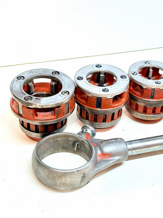 Ridgid 12-R Pipe Threader Die Head Set & Ratchet Head 12R  1/2" - 2" Dies #BG5