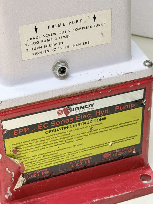 Burndy EPP-10EC Series Hydraulic Electric Pump 10k Psi + Case & Hose Crimper BG6