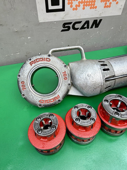 Ridgid 700 Pipe Threader Threading Machine & 12R Die Set 1/2” - 2” Excellent #1