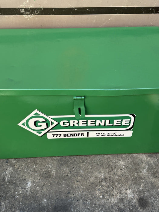 Greenlee 777 1/4 - 4 inch Rigid Hyd. Pipe Conduit Bender With Electric Hyd. Pump
