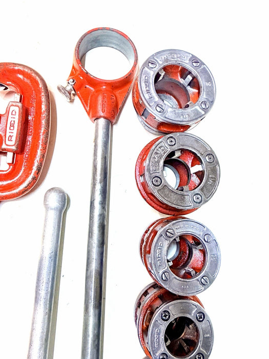 Ridgid 12-R 1/2" to 2" Pipe Threader Set Die Heads Ratchet Cutter Reamer 12R #2