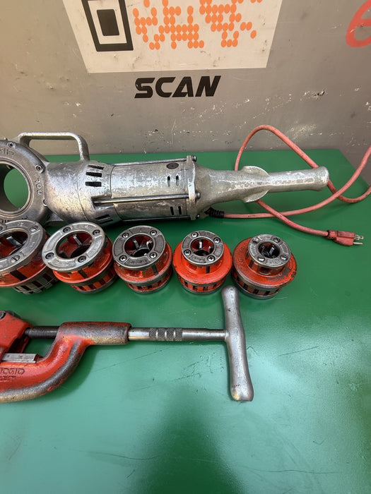 Ridgid 700 Pipe Threader Threading Machine & 12R Die Set 1/2 to 2" Works Great!
