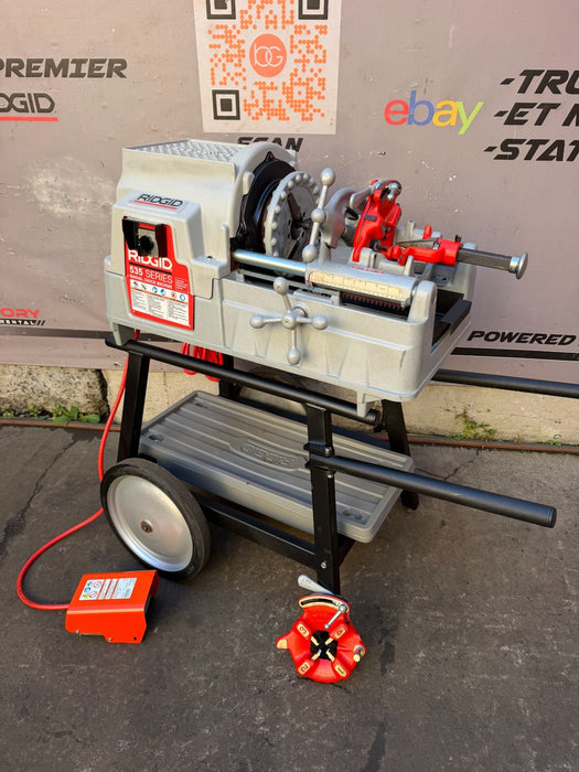 2024 RIDGID 535 V3 Pipe Threading Machine & 2 811A Dies and Teeth MINT!! ET1