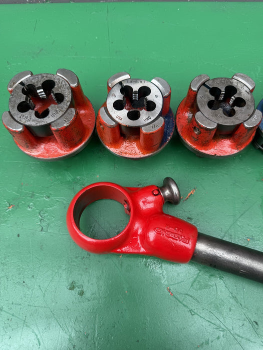 Ridgid 00-RB Bolt Threader Die Heads.  Great Set.  #2