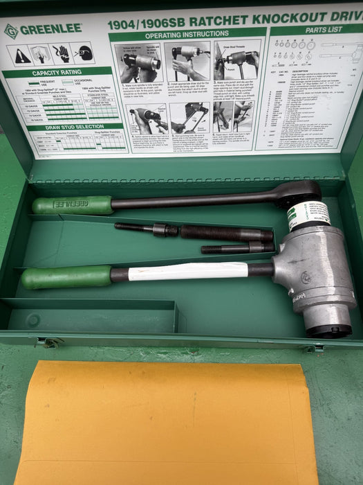 Greenlee 1904 Ratchet Knockout Punch Driver.  Brand New. #3