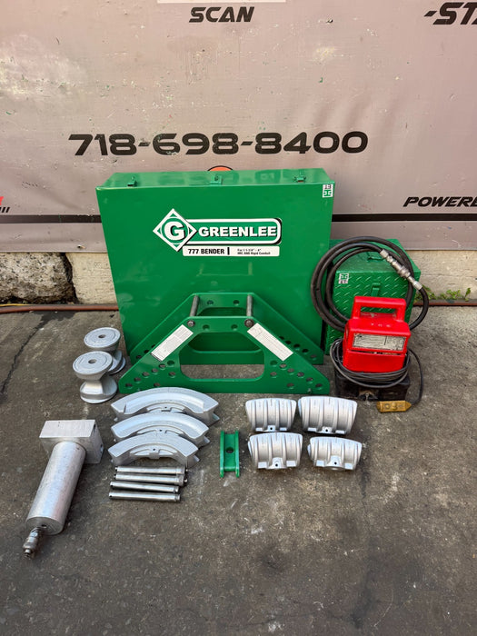 Greenlee 777 Hydraulic Pipe Bender 1-1/4"-4" Rigid w/ Electric Pump