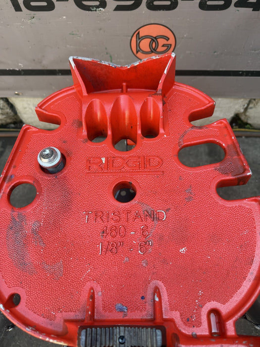 Ridgid 460 Tristand Portable Chain Pipe Vise 1/8" to 6" Tripod Stand  NICE.
