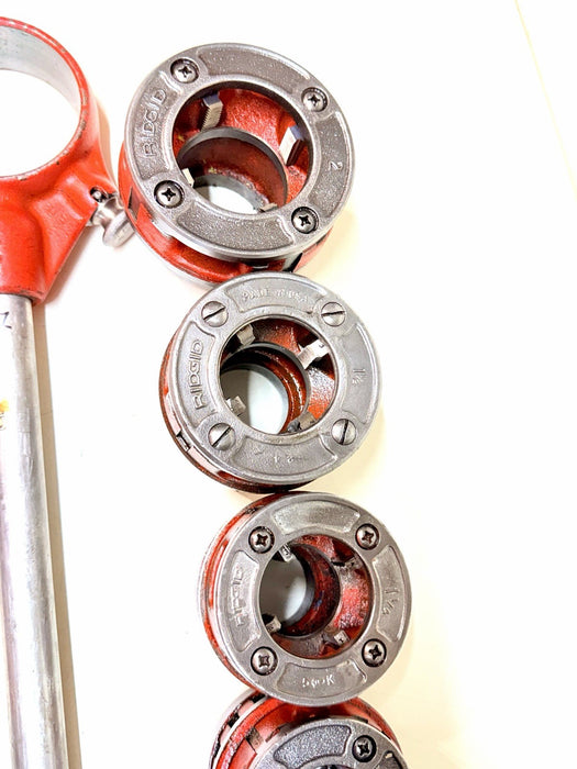 Ridgid 12-R 1/2" to 2" Pipe Threader Set Die Heads Ratchet Cutter Reamer 12R #1