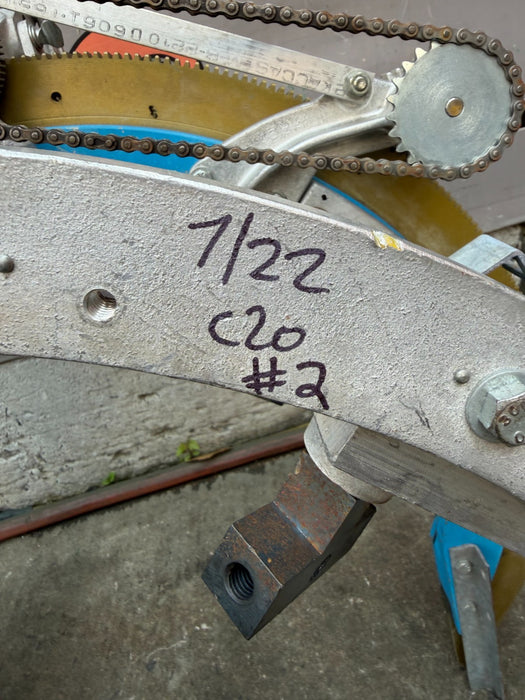 H & M Model #3 Aluminum Pipe Beveling Machine 12"-20" w/ Chain Dogs Torch Holder