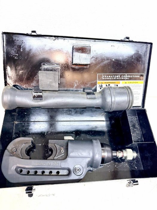 Y46C Burndy Hypress 15-TON Hydraulic Crimper Tool 10k psi + Adapters Tested BG4