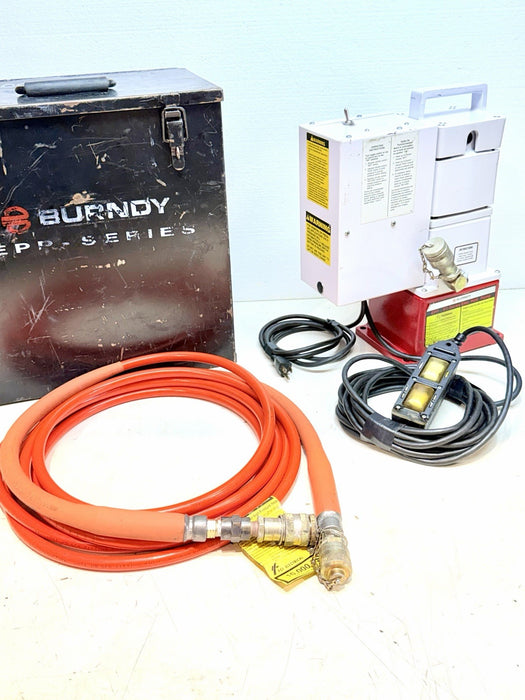 Burndy EPP-10EC Series Hyd Electric Pump 10k psi + Case & Hose Crimper Mint BG10
