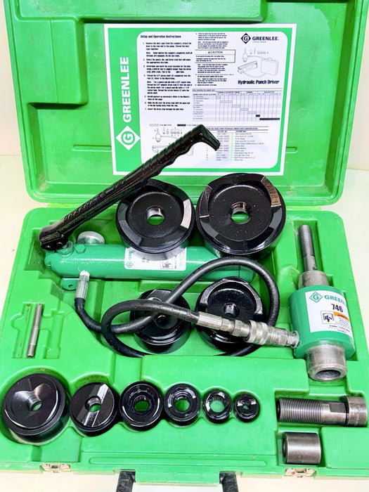 Greenlee 7310SB Slug Buster KO Knockout Punch Set 1/2" - 4" , 767 Pump & Box BG6