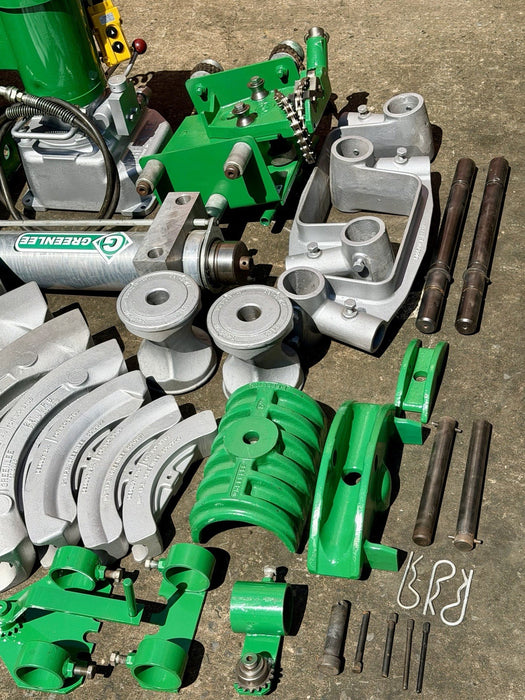 Greenlee 885 Hydraulic Pipe Bender 1-1/4 - 5 Rigid IMC, 960 Pump 1802 Table Mint
