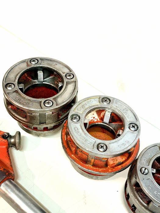 Ridgid 12-R Pipe Threader Die Head Set & Ratchet Head 12R  1/2" - 2" Dies #BG1
