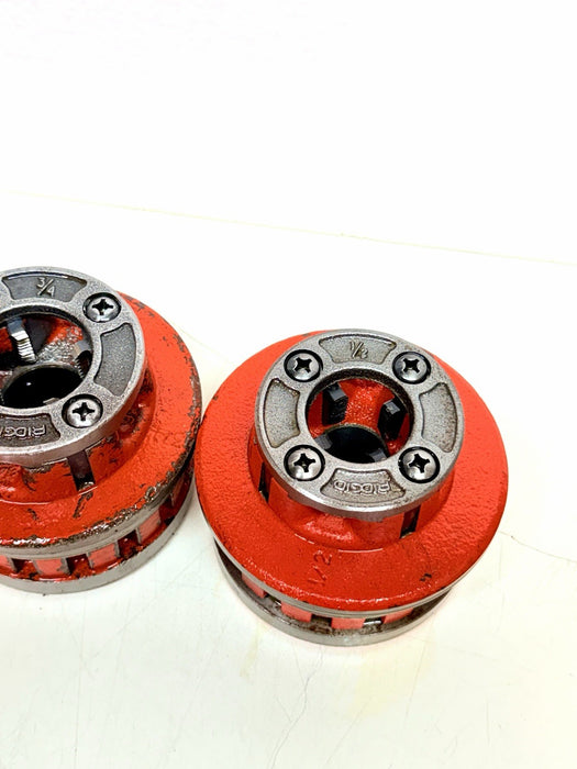 Ridgid 12-R Pipe Threader Die Head Set & Ratchet Head 12R  1/2" - 2" Dies #BG1