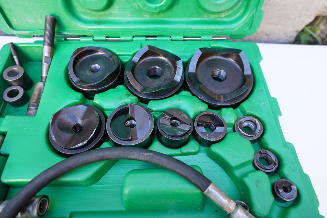 Greenlee 7310 1/2 to 4 inch Hydraulic Knock Out Punch and Die Set #2 tested