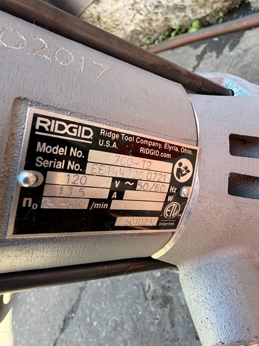 Ridgid 700 Pipe Threader Machine With 1/2-2" 12r Dies & Box #2