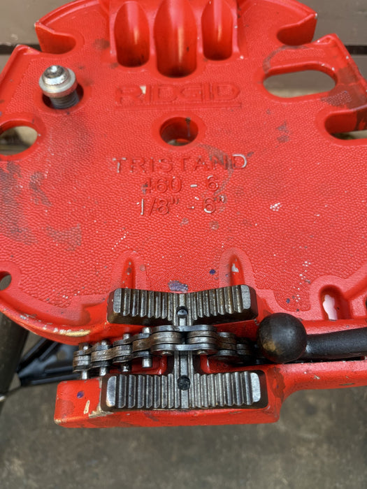 Ridgid 460 Tristand Portable Chain Pipe Vise 1/8" to 6" Tripod Stand  NICE.