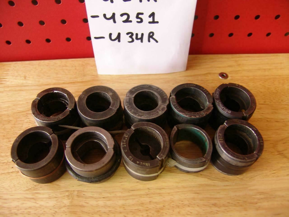 Burndy Hydraulic Crimper Dies   Great Set