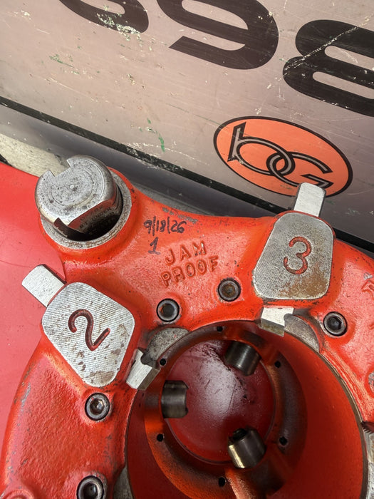 RIDGID 141 Jam Proof Receding Geared Pipe Threader 2-1/2"-4" #1  GREAT SHAPE