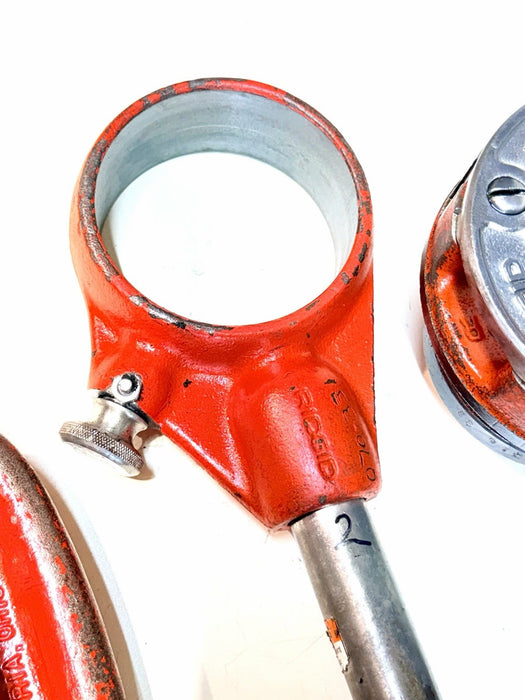 Ridgid 12-R 1/2" to 2" Pipe Threader Set Die Heads Ratchet Cutter Reamer 12R #2