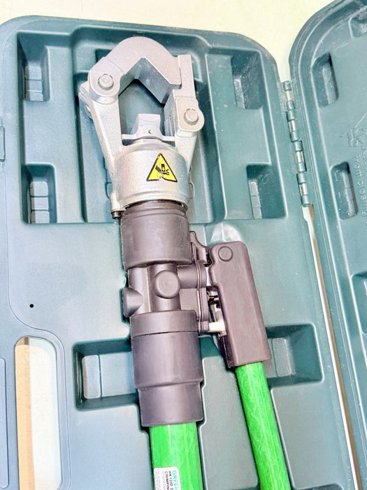Greenlee HK12ID Dieless Crimping Tool Full Set With Case & Manual Green/Black B2