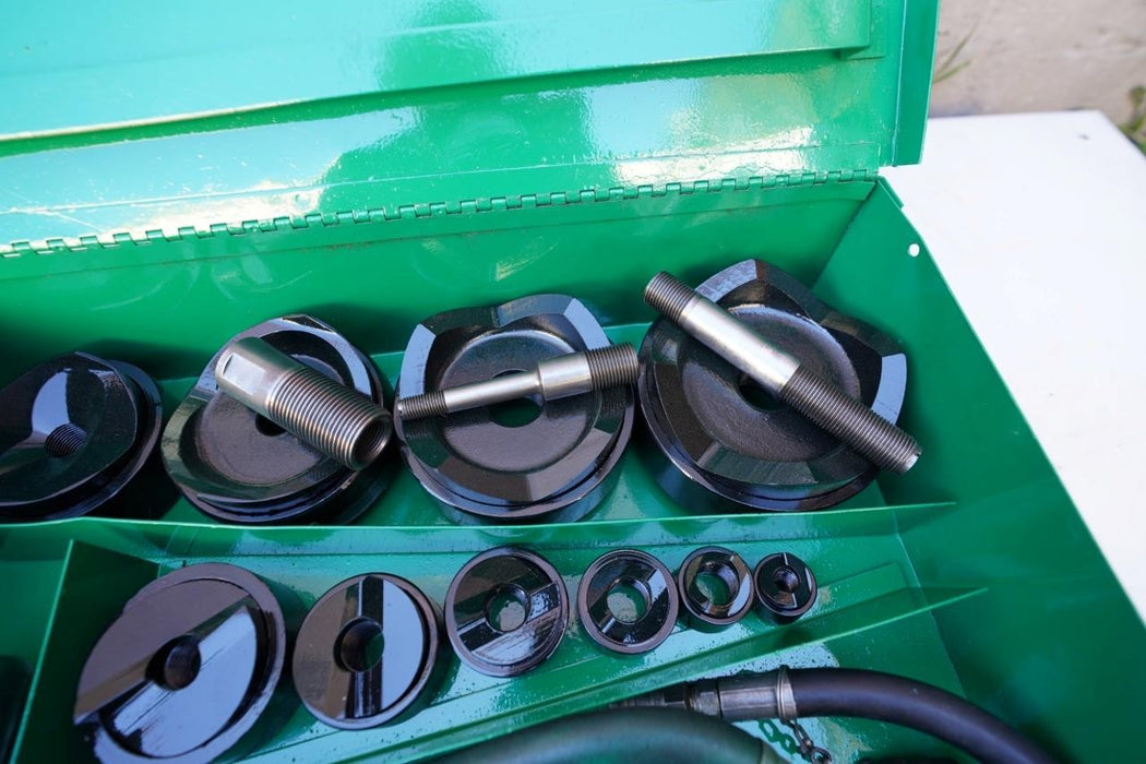Greenlee 7310 1/2 to 4 inch Hydraulic Knock Out Punch and Die Set #1 tested